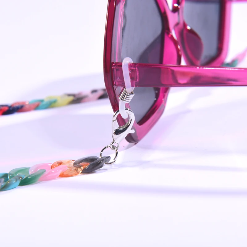 Fashion Sunglasses Women's Acrylic Glasses Headphone Chain  Eyeglass 2021 New Anti-Lost Lace Lanyard  Neck Chain Hang Mask Strap images - 6