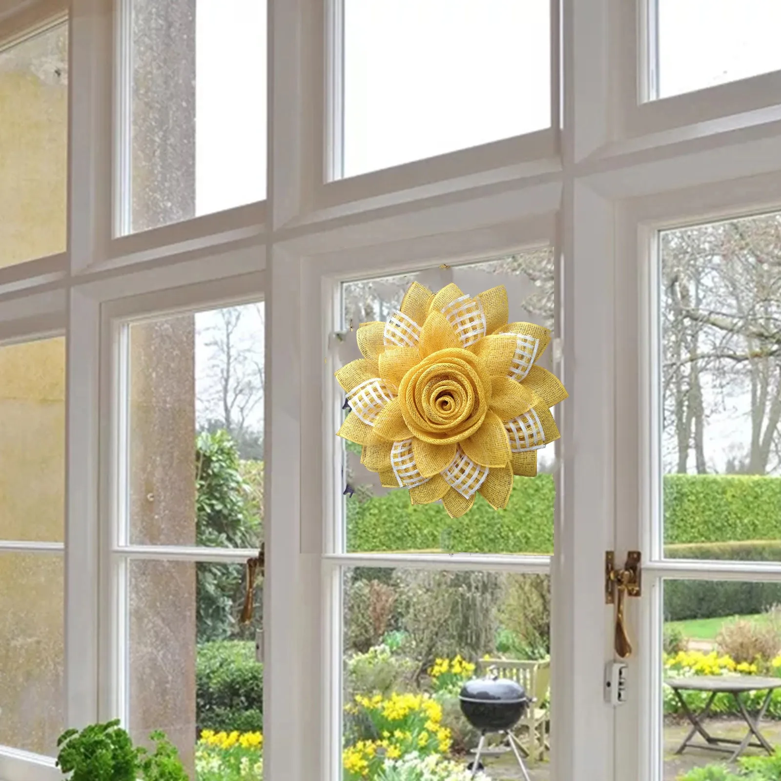 

Sunflower Wreath Garland Bee Festival Door Sign Hanging Decoration Flowers Simulation Ornament Home Decor