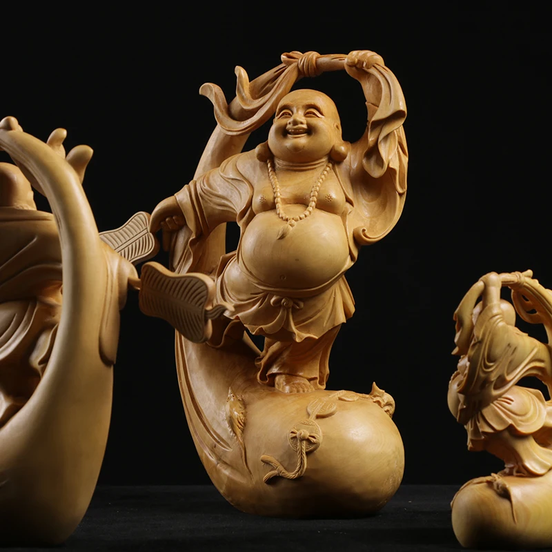 Искусственное украшение для дома статуя в китайском стиле подарок Смеющийся