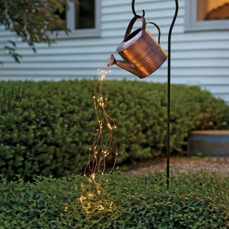 

DIY Star Shower Garden Lawn Lamps Festival Home Party Decor Night Light Creative Garden Art Wall Light With Bracket Shower Can
