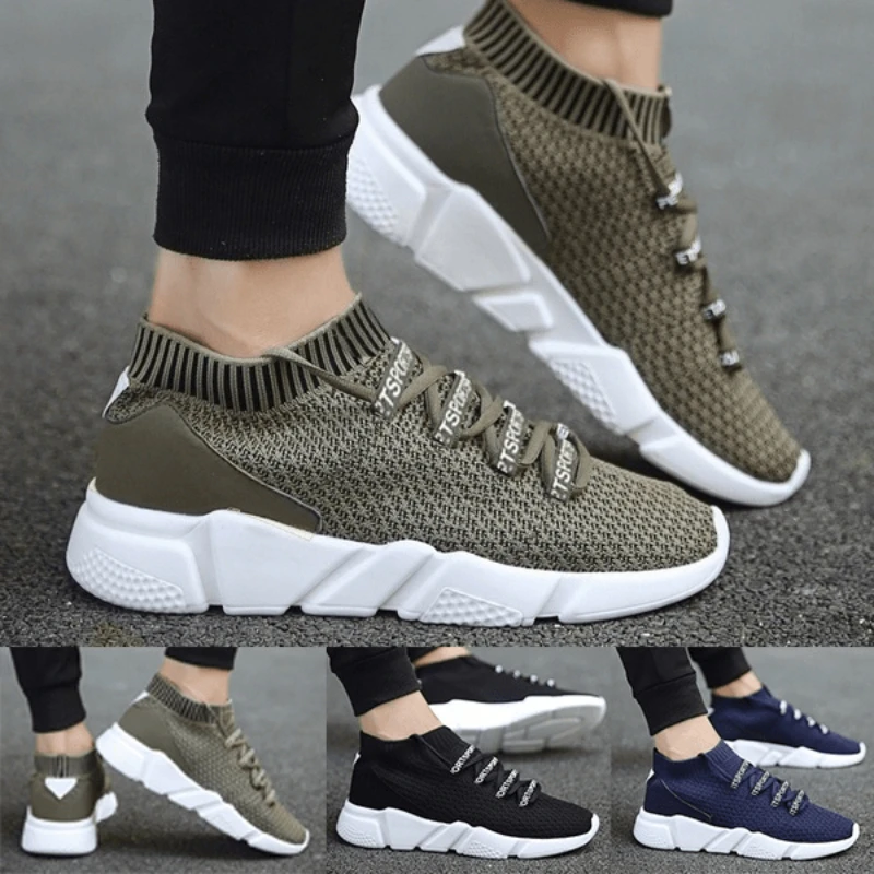 Brand Mens Socks Running Shoes Fashion Sneakers Sports Shoes for Man Breathable Casual Elasticity Platform Vulcanize Ankle Boots