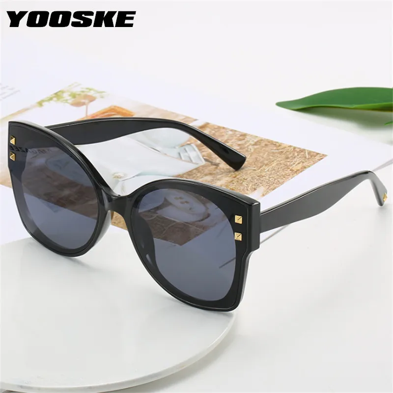 YOOSKE Модные Винтажные Солнцезащитные очки кошачий глаз женские брендовые