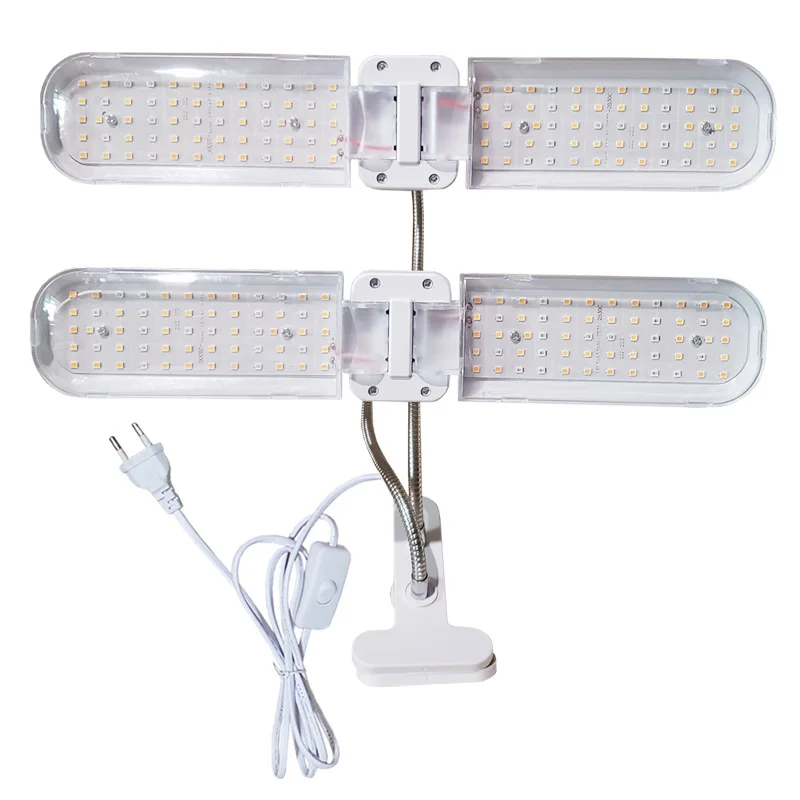 

Plant Supplement Light Led Indoor Plant Flower Grow Light Full Spectrum Eu Us Clip-Type Flexible Plant Light Double-Head Folding