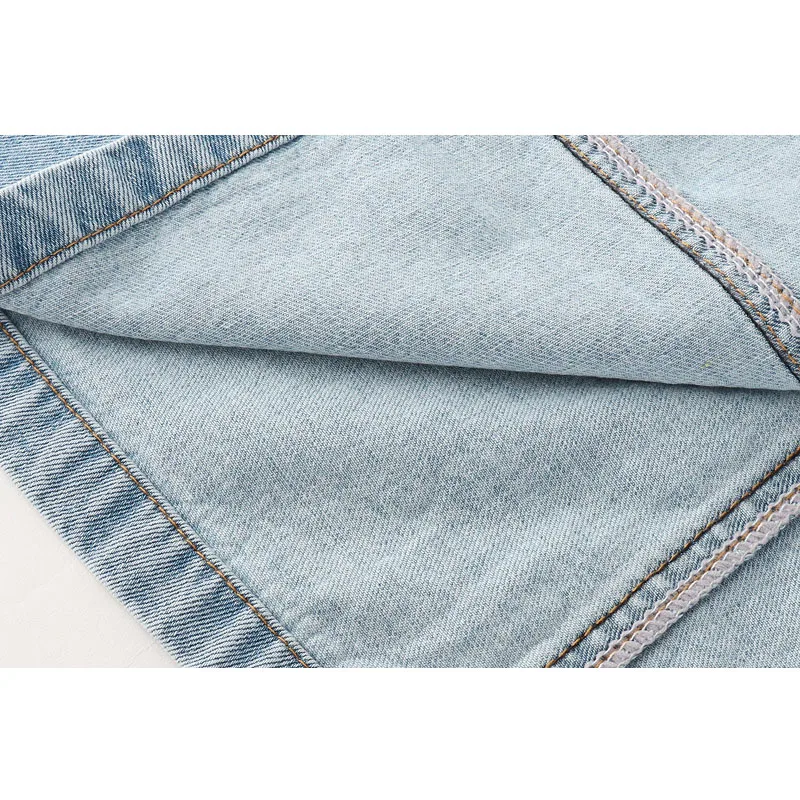 Женская длинная джинсовая юбка составного кроя прямая винтажная макси из денима