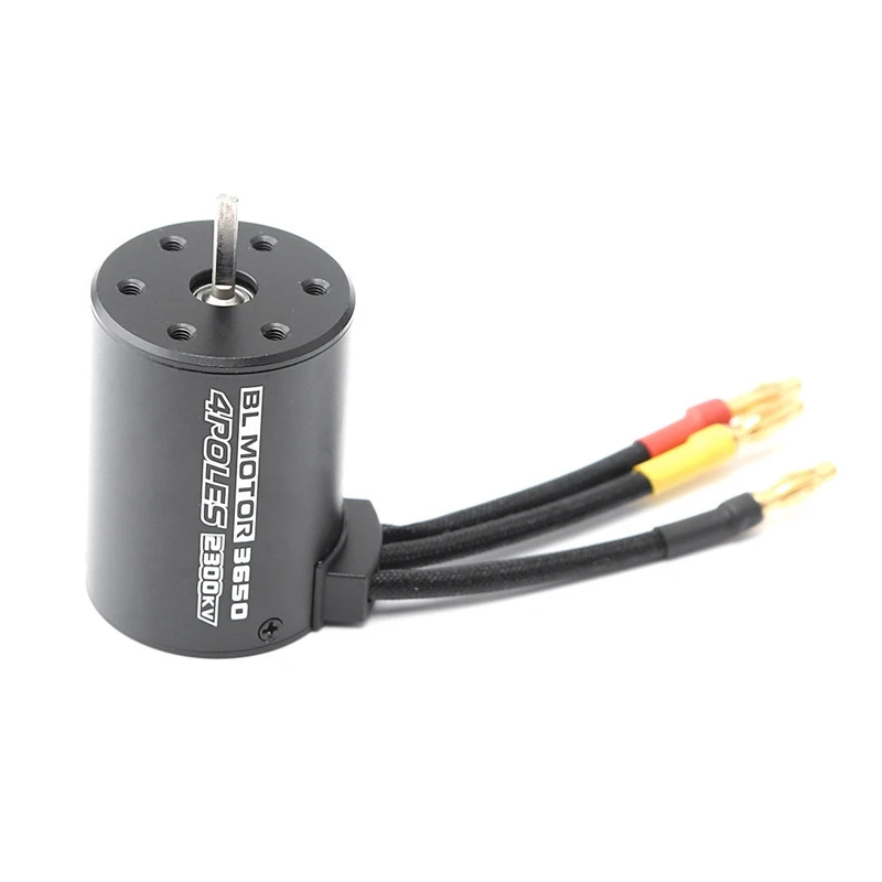 

3650 2300KV Brushless Motor & 60A ESC & Radiator with Program Car Combo for 1:8/1:10 RC Car RC Boat Part