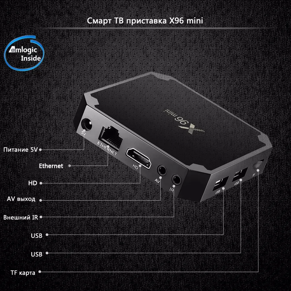 X96mini Android 9.0 X96 mini четырехъядерный Smart TV BOX ТВ Бокс S905W поддерживает 2.4G беспроводной
