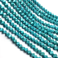 stone beads turquoises square shaped loose isolation beads semi finished for jewelry making diy necklace bracelet accessories