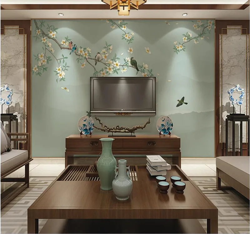 Настенные обои на заказ украшение для дома Новый китайский стиль элегантная