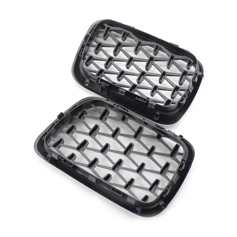 

Pair Car Decoration Front Bumper Diamond Grille Kidney Grill for -BMW E36 3 Series M3 1997-1999 51138195151 51138195152