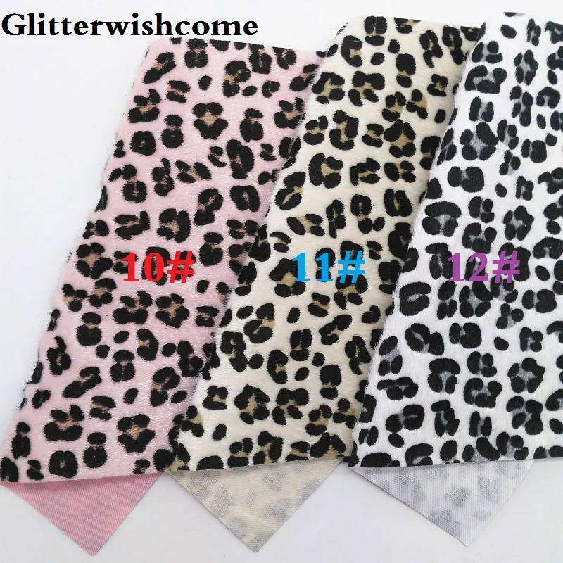 Glitterwishcome 21X29 см A4 размер винил для бантов с леопардовым принтом на лошадином меховые листы для бантов, GM216A