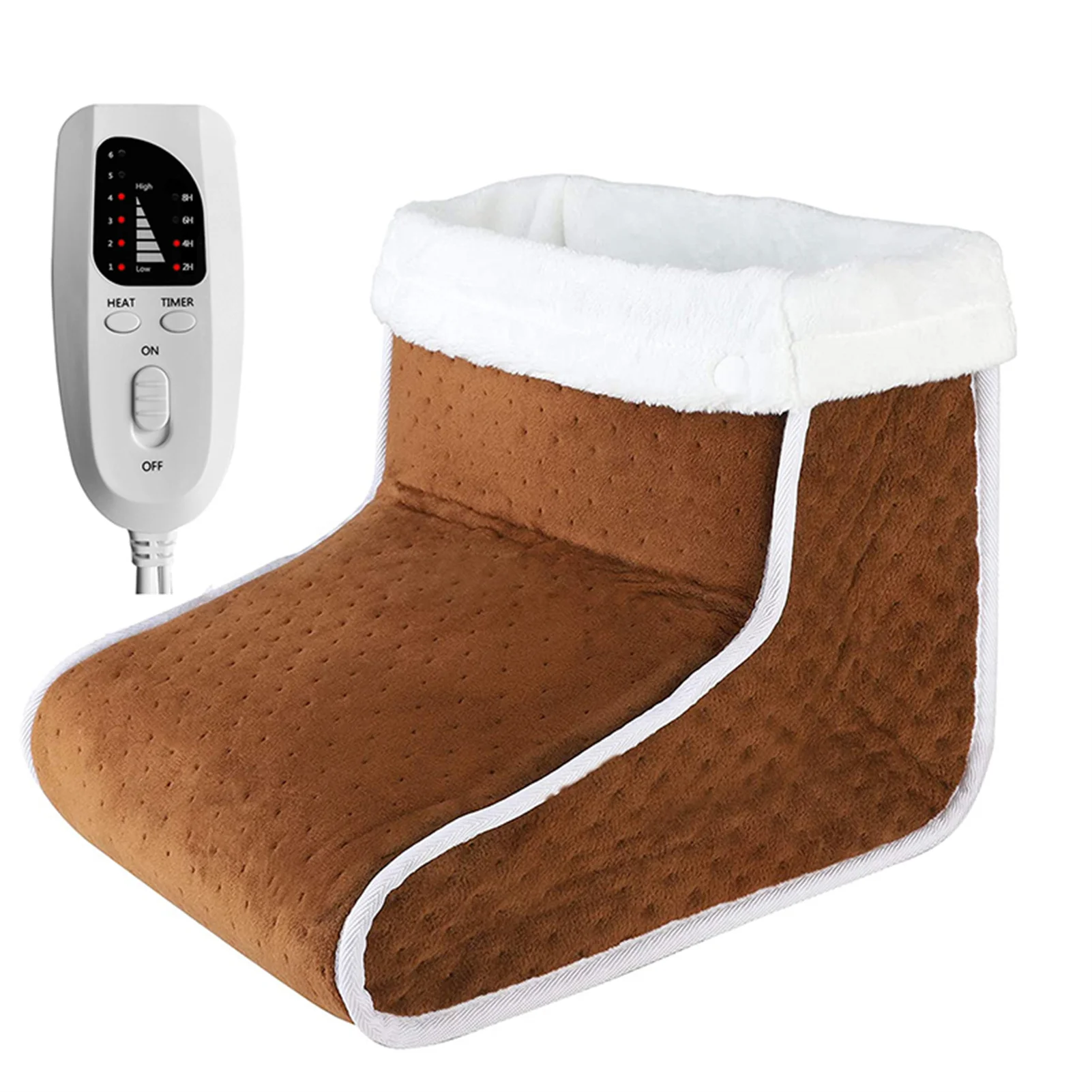 

Electric Foot Warmer with Washable Lining 6 Levels Heat Settings Timed Heated Shoe for Home Office Personal Health Care EK-New