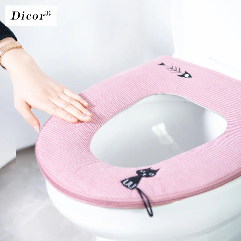 Сиденье для унитаза теплое зимнее мягкое подогреваемое моющееся сиденье коврик