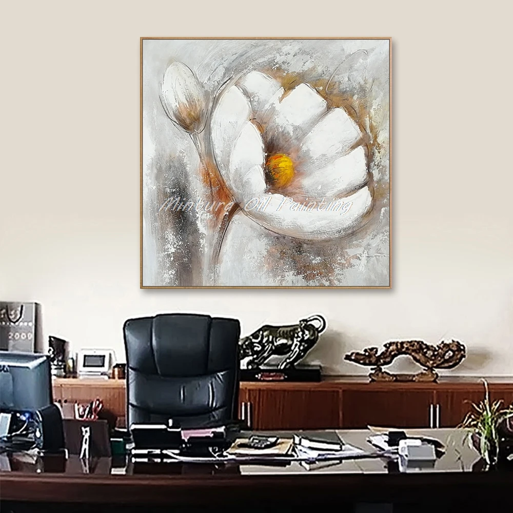 Хэмд нарисованная Толстая текстурированная картина маслом на холсте