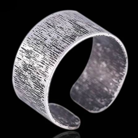Vintage-Plain-Ring MeMolissa панк животное кольцо готическое черное серебро металлические кольца в виде змейки для женщин мужчин ночной клуб унисекс регулируемые Anillos ювелирные изделия - Цвет основного камня: Vintage-Plain-Ring