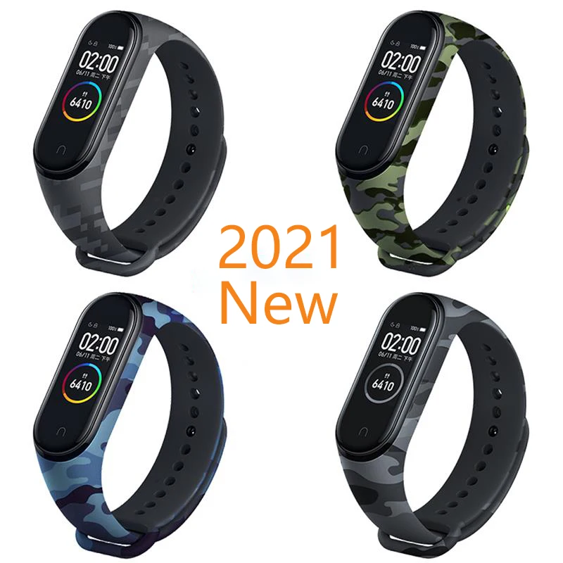 Ремешок сменный силиконовый для Xiaomi Mi Band 6 5 браслет MI 4 3 | Электроника