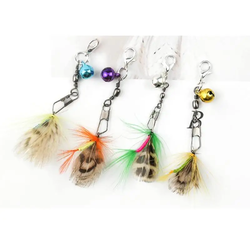 

Cat Teaser Toy Funny Faux Feather Wand Cat Toy With Bell Pet Kitten Teasing Having Fun Exercise Playing Toys Cats Kitty Supplies