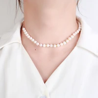 2021 new bohemian style niche double layer pearl millet bead necklace womens party gifts exquisite jewelry wholesale