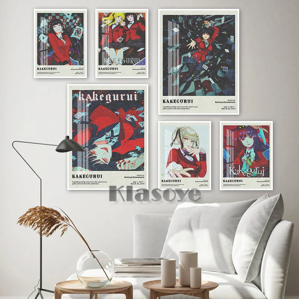 

Kakegurui Japan Anime Poster Hot Cartoon Manga Print Art Canvas Painting Modern Living Room Otaku Bedroom Home Decor Fans Gift