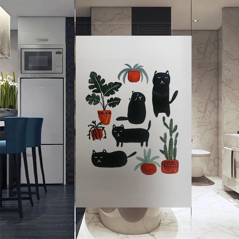 Электростатическая матовая непрозрачная оконная пленка 120 см | Дом и сад