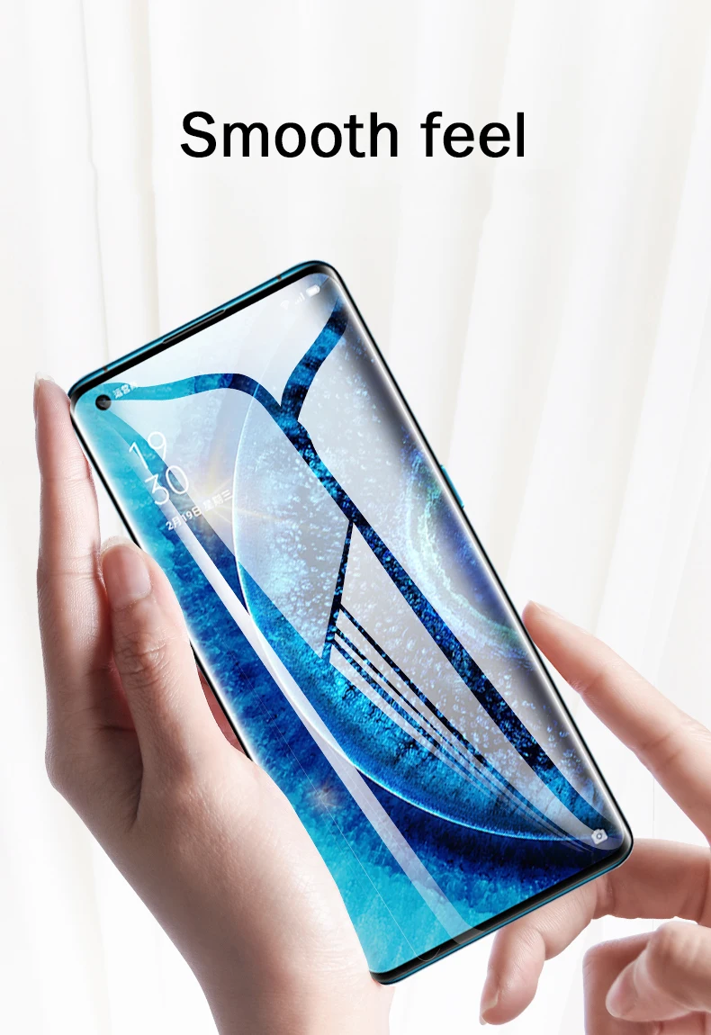 Защита экрана для Oppo Find X2 Pro стеклянная пленка 9D полное закаленное стекло
