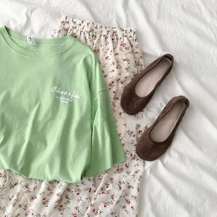 Женский костюм Лето 2020 Женская обувь в Корейском стиле новый комплект одежды