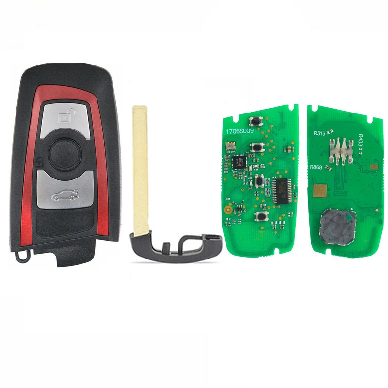KEYECU для BMW F шасси Фем/BDC CAS4 + дистанционный ключ брелок PCF7653/ 7945 чип 315 МГц YGOHUF5662 434