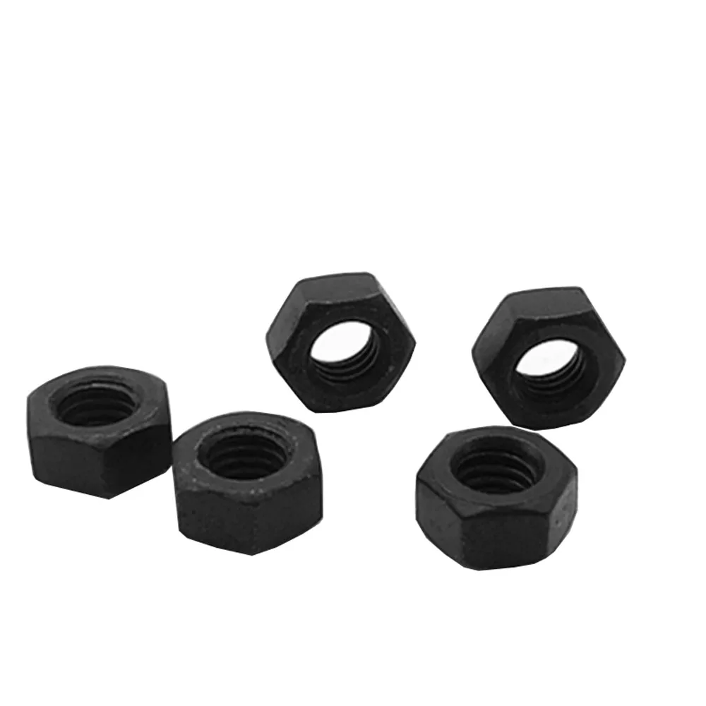 

10/20pcs M10 M12 M14 M16 M18 Hexagon Hex Nuts Black Carbon Steel Metric Hexagonal Nut