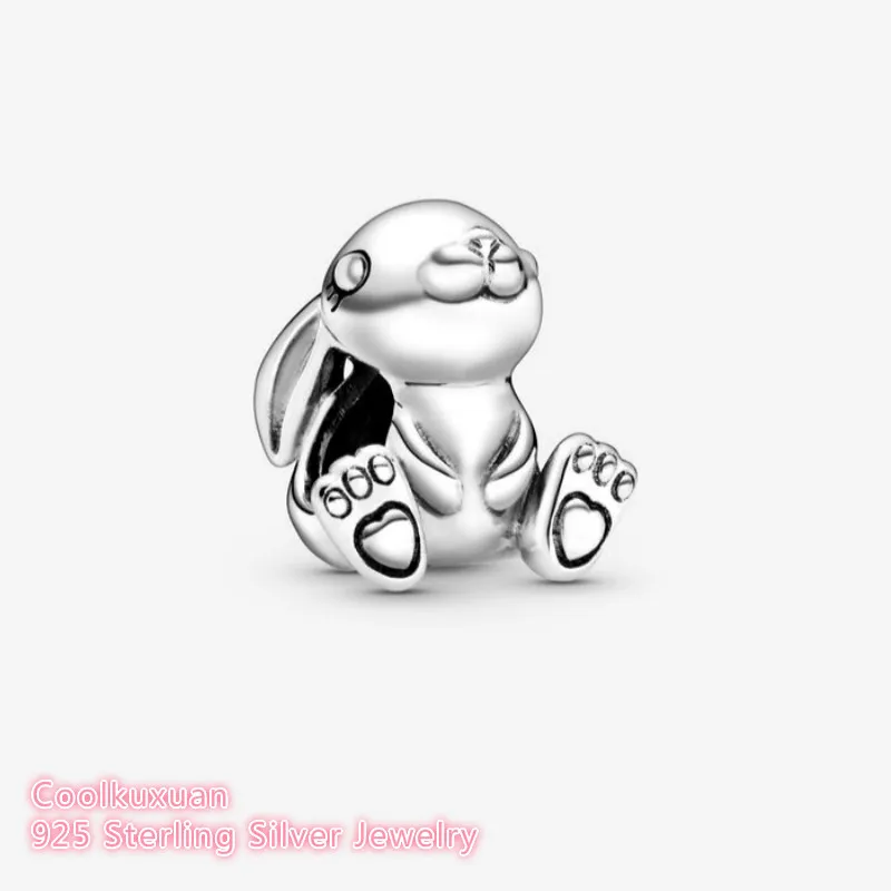 

Spring 100% 925 Sterling Silver Nini the Rabbit Charm beads Fits Original Pandora bracelets Jewelry Making