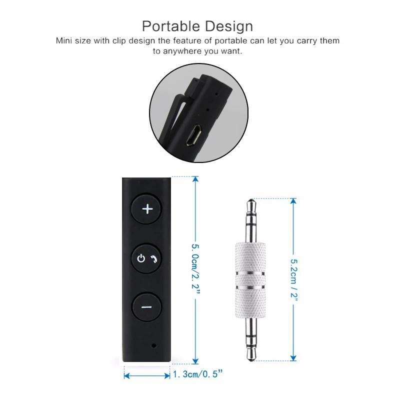 Портативный Bluetooth аудио приемник воротник клип Тип беспроводной адаптер для