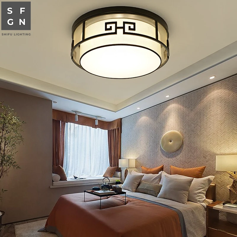 Светодиодный потолочный светильник современный китайский железный домашний для
