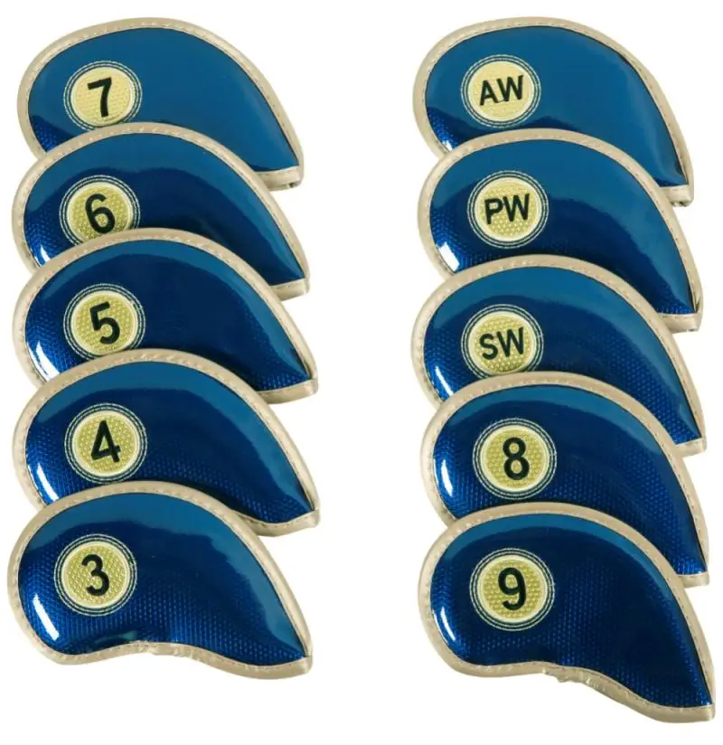 

10 Pcs / Set Durable Golf Head Cover Set Iron Head Covers Club Strong Water-resistant PU Leather Fit For Titleist Callaway