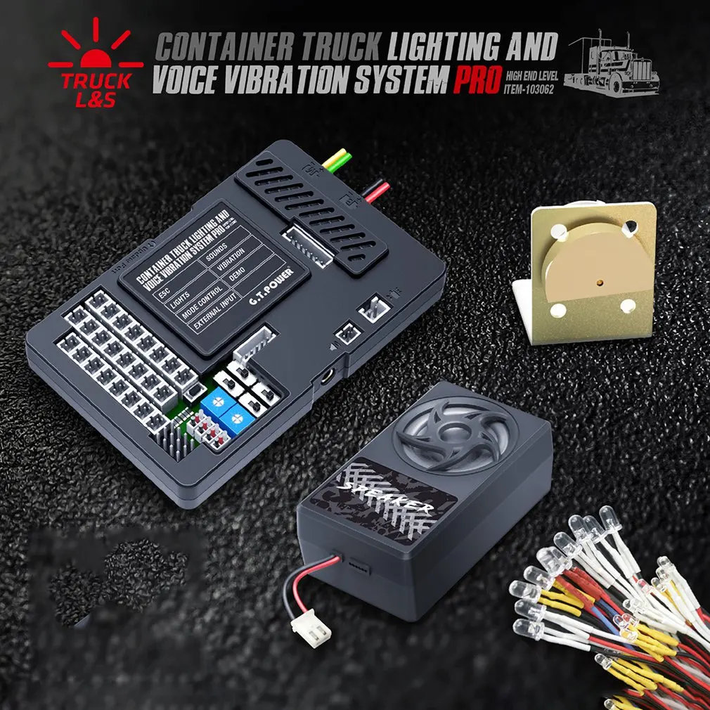 G.T.Power Lighting Voice Vibration System PRO APP Control for RC Car Parts Container Truck Box Board ESC Mode | Игрушки и хобби