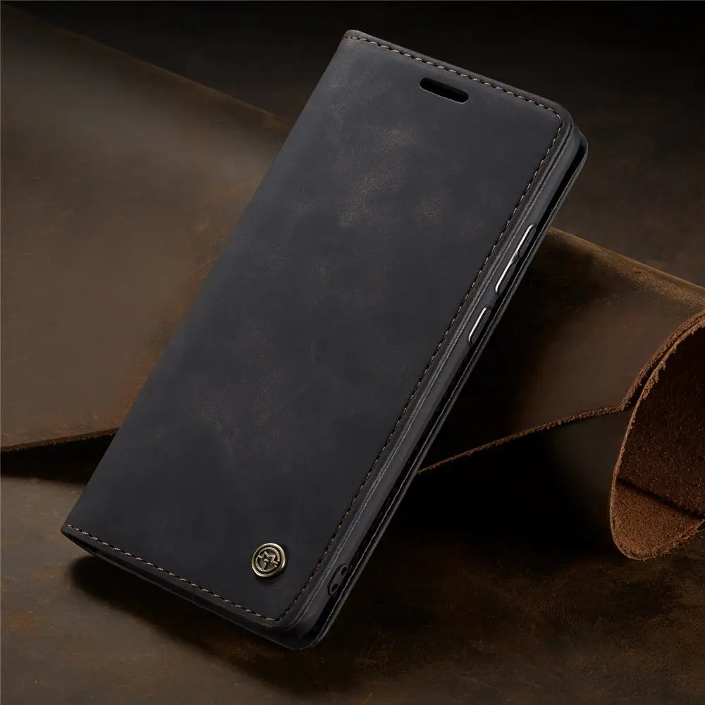 Чёрный матовый Для Xiao mi Red mi K20 Pro Аксессуары для телефонов Магнитный чехол-книжка для mi 9 mi 9t pro Роскошный чехол-кошелек из искусственной кожи чехол с флип-стойкой - Цвет: Чёрный матовый