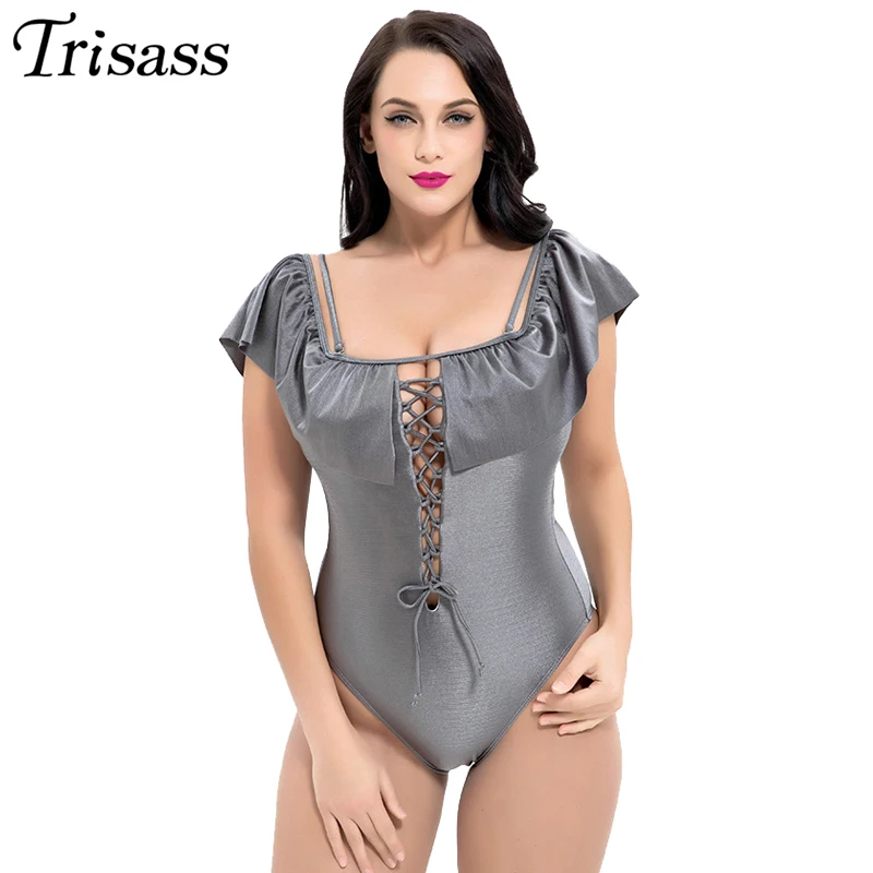 Trisass Новый сексуальный цельный купальник для женщин большого размера женский с