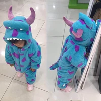baby dinosaur rompers winter warm fur clothes cute baby animal style clothes girls rompers boys toddler bear clothing pajamas