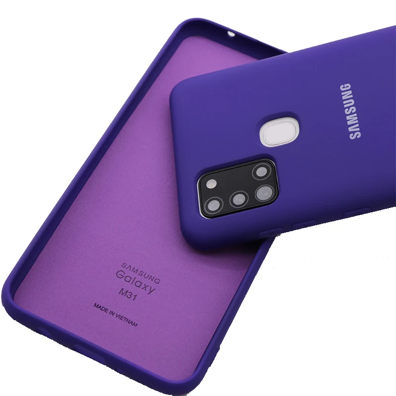 Чехол для телефона Galaxy M51 M31 жидкий силиконовый шелковистый мягкий сенсорный
