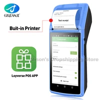 3g android handheld mini pos pda terminal with bluetooth thermal receipt bill printer 58mm wifi mobile pos devices gzpda08
