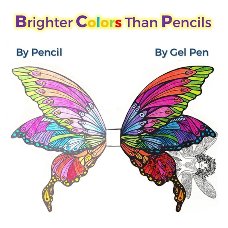 

100 Pens+100 Refills Rich Colors Children's Brush Painting Tools Color Gel Pens XXUC
