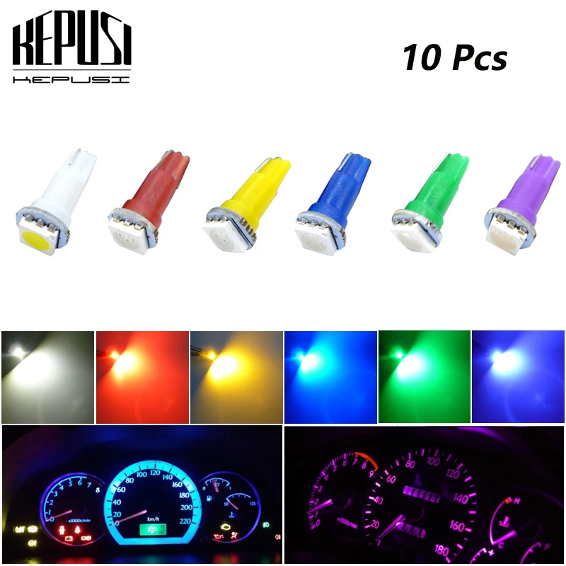 Светодиодный боковая панель приборов 10x T5 5050 1SMD белый красный синий зеленый