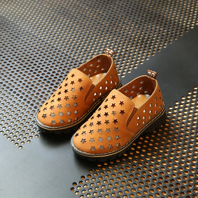 Летние детские кроссовки из натуральной кожи открытые сандалии легкая дышащая