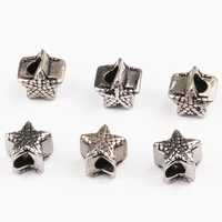 1pcs stainless steel five pointed star shape loose beads charms for jewelry making handmade diyjewelry bracelet accessories