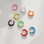 HECHENG ,1 пара, неоновые серьги, большие круглые серьги для женщин, цветные украшения, мода 2020, оптовая продажа
