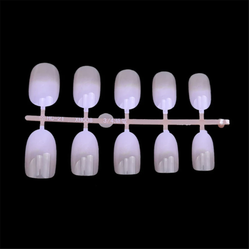 24 шт./компл. фиолетовые овальные накладные ногти Короткие закругленные