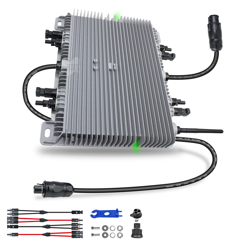 Отправка из Бразилии 2000 Вт Φ Micro MPPT On Grid Tie 20-60V DC to AC 184-265V IP67 Водонепроницаемый WiFi