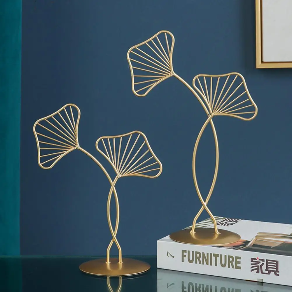 Простые золотые украшения домашний декор Современный аксессуары biloba ginkgo