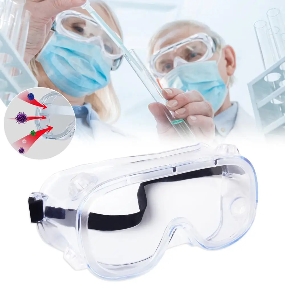 

Sealed Protective Safety Goggles Wide Vision Indirect Vent Dust-Proof Anti-Fog Splash UV Goggles Outdoor Glasses Eye Protection