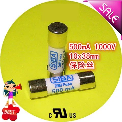 

Fuse 5019906 500 ma 1000 v 10 x38mm fuse tube molten core