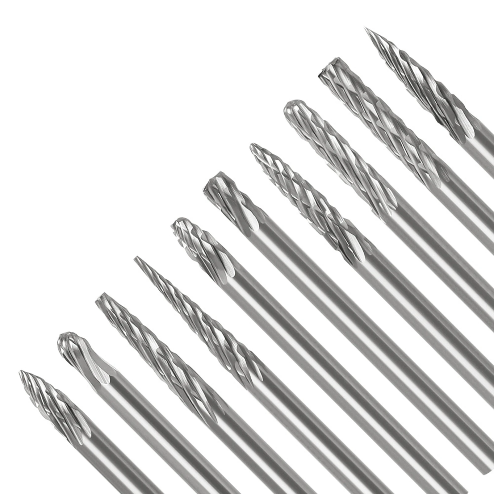 10PCs Carbide End Mill Aluminium British System Milling Cutter Acrylic Wood Copper Plastic Cutting Tool CNC Maching | Инструменты