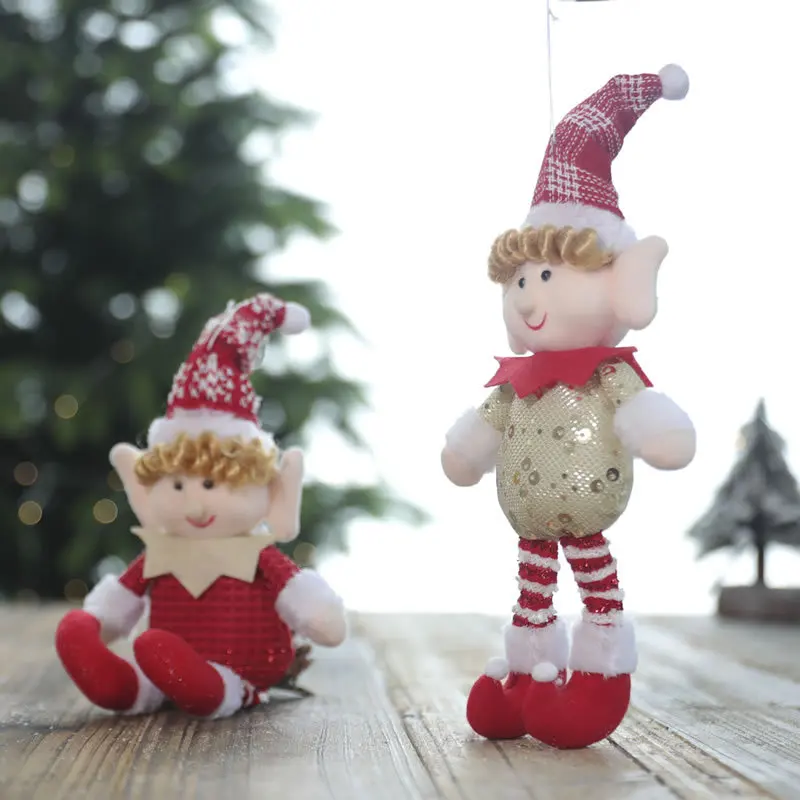 Рождественские украшения для дома милая фигурка эльфа с длинными ногами девочек