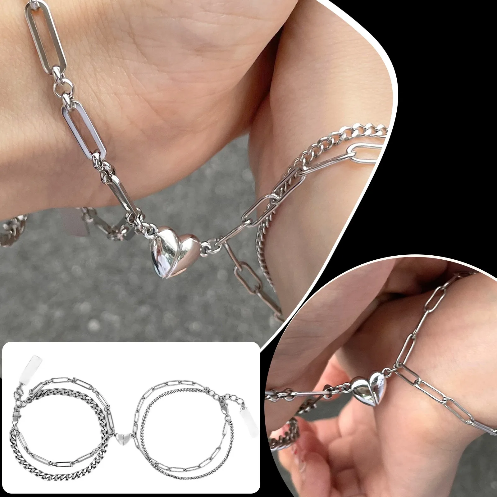 Потрясающее кольцо из титановой стали Штабелируемый сращивающийся магнит для